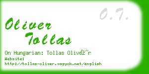 oliver tollas business card